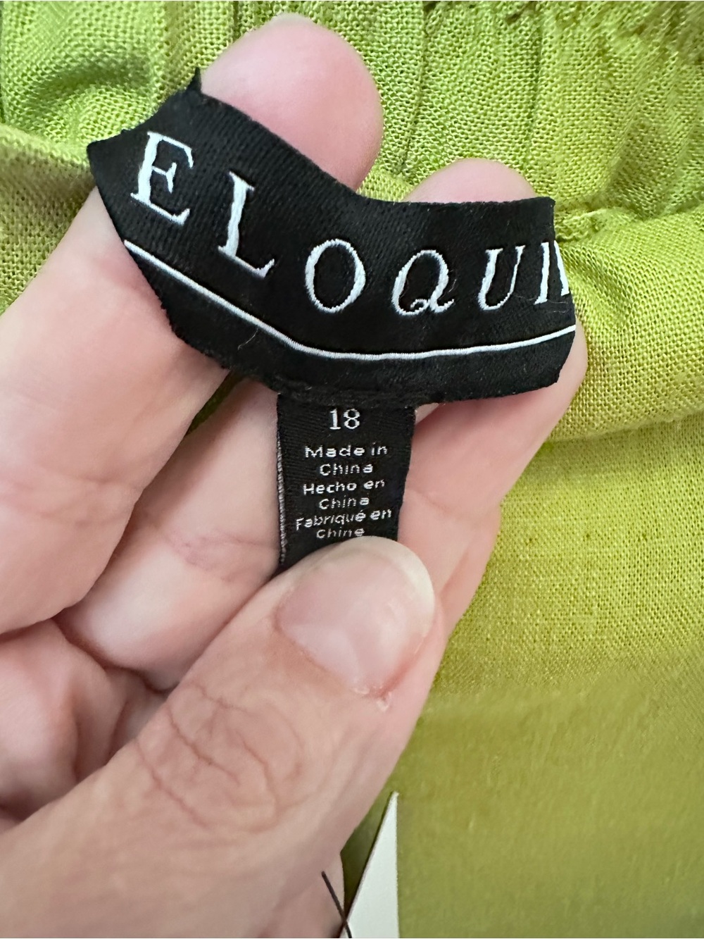 New Eloquii 18 Olive Green beaded side tie plus size minimalist Wrap Skort - Picture 5 of 15